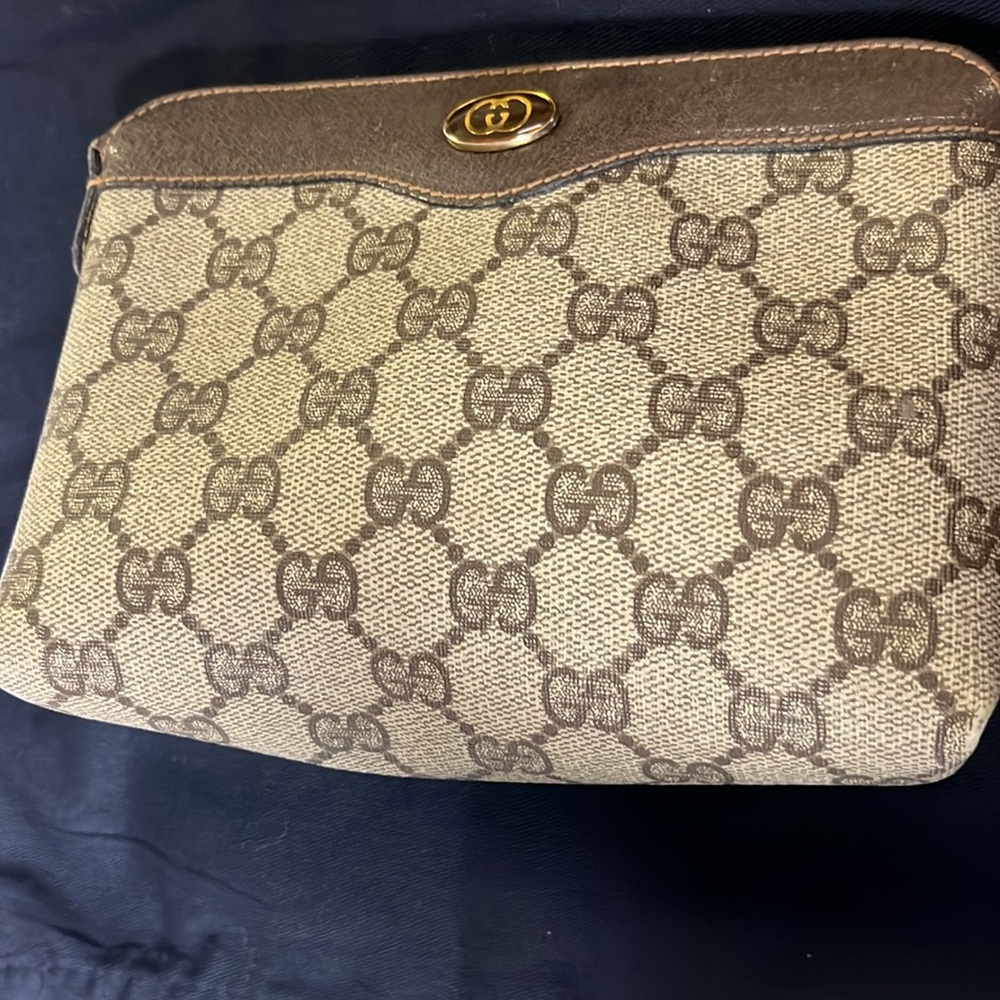 Gucci Monogram Brown Mini Clutch Bag 89-01-020 Accessory Collection - Picture 2 of 15